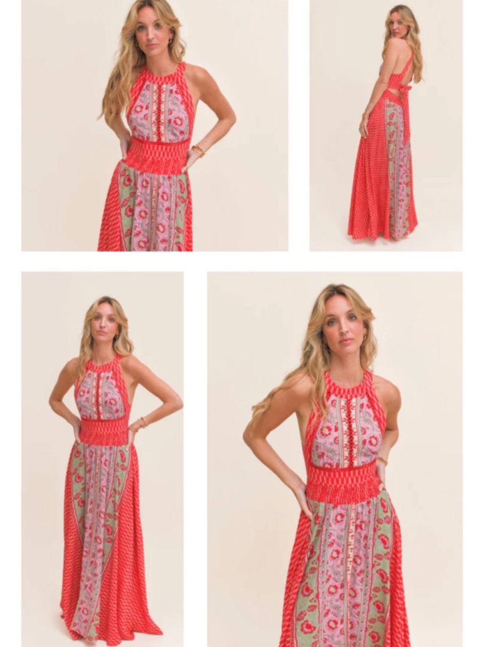 JAASE ENDLESS SUMMER MAXI DRESS IN RED PRINT Size M